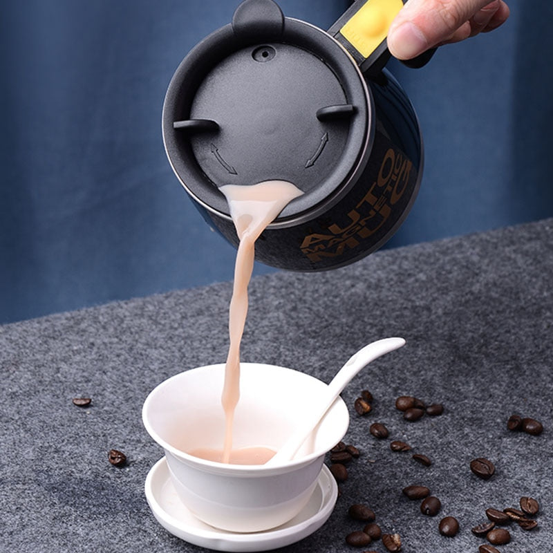 New Automatic Self Stirring Magnetic Mug 304 Stainless Steel Coffee Milk Mixing Cup Creative Blender Smart Mixer Thermal Cup